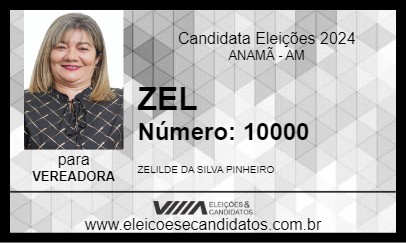 Candidato ZEL 2024 - ANAMÃ - Eleições