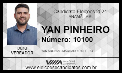 Candidato YAN PINHEIRO 2024 - ANAMÃ - Eleições