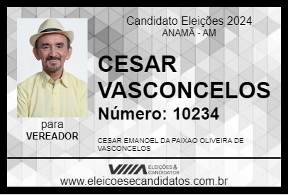 Candidato CESAR VASCONCELOS 2024 - ANAMÃ - Eleições