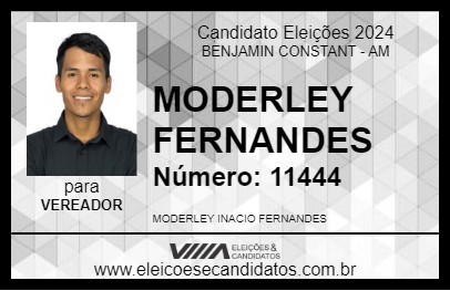 Candidato MODERLEY FERNANDES 2024 - BENJAMIN CONSTANT - Eleições