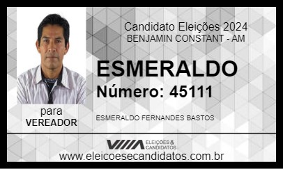 Candidato ESMERALDO 2024 - BENJAMIN CONSTANT - Eleições