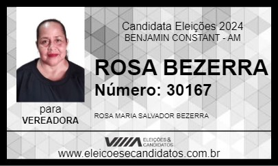 Candidato ROSA BEZERRA 2024 - BENJAMIN CONSTANT - Eleições