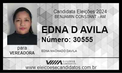 Candidato EDNA D AVILA 2024 - BENJAMIN CONSTANT - Eleições