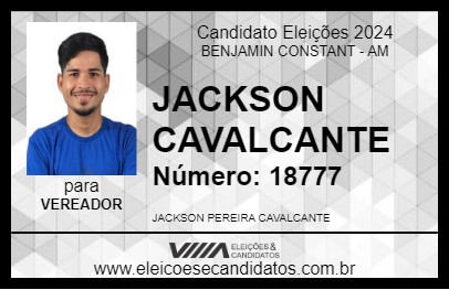 Candidato JACKSON CAVALCANTE 2024 - BENJAMIN CONSTANT - Eleições