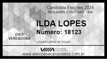 Candidato ILDA LOPES 2024 - BENJAMIN CONSTANT - Eleições