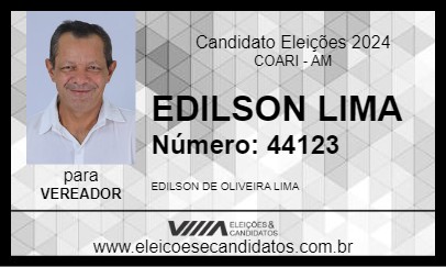 Candidato EDILSON LIMA 2024 - COARI - Eleições