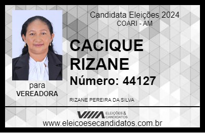 Candidato CACIQUE RIZANE 2024 - COARI - Eleições