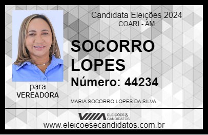 Candidato SOCORRO LOPES 2024 - COARI - Eleições