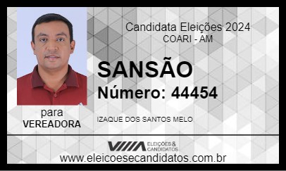 Candidato SANSÃO 2024 - COARI - Eleições