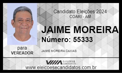 Candidato JAIME MOREIRA 2024 - COARI - Eleições