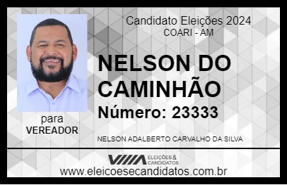 Candidato NELSON DO CAMINHÃO 2024 - COARI - Eleições