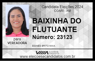 Candidato BAIXINHA DO FLUTUANTE 2024 - COARI - Eleições