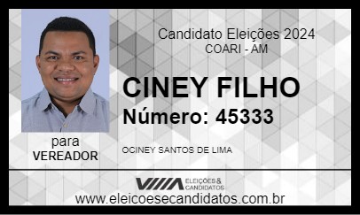 Candidato CINEY FILHO 2024 - COARI - Eleições