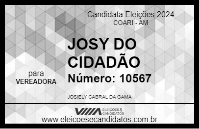 Candidato JOSY DO CIDADÃO 2024 - COARI - Eleições