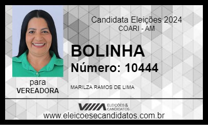 Candidato BOLINHA 2024 - COARI - Eleições