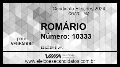 Candidato ROMÁRIO 2024 - COARI - Eleições