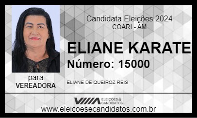 Candidato ELIANE KARATE 2024 - COARI - Eleições