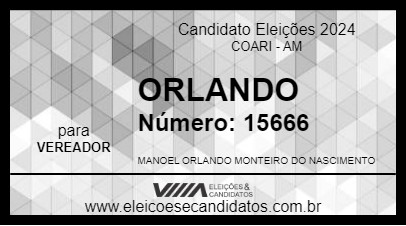 Candidato ORLANDO 2024 - COARI - Eleições