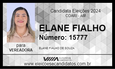 Candidato ELANE FIALHO 2024 - COARI - Eleições