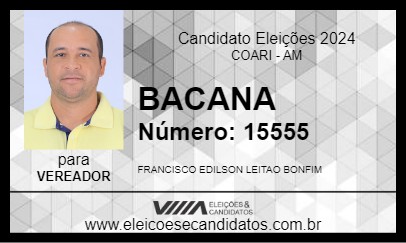 Candidato BACANA 2024 - COARI - Eleições