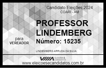 Candidato PROFESSOR LINDEMBERG 2024 - COARI - Eleições