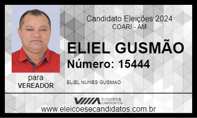 Candidato ELIEL GUSMÃO 2024 - COARI - Eleições