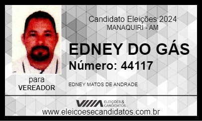 Candidato EDNEY DO GÁS 2024 - MANAQUIRI - Eleições