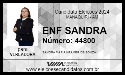 Candidato ENF SANDRA 2024 - MANAQUIRI - Eleições