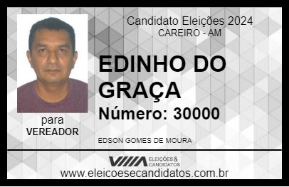 Candidato EDINHO DO GRAÇA 2024 - CAREIRO - Eleições