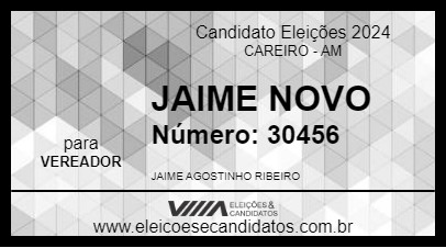 Candidato JAIME NOVO 2024 - CAREIRO - Eleições