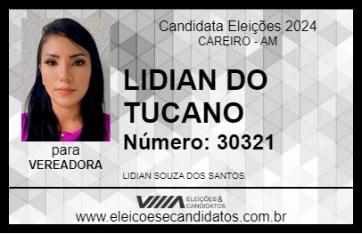 Candidato LIDIAN DO TUCANO 2024 - CAREIRO - Eleições