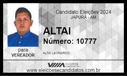 Candidato ALTAI 2024 - JAPURÁ - Eleições