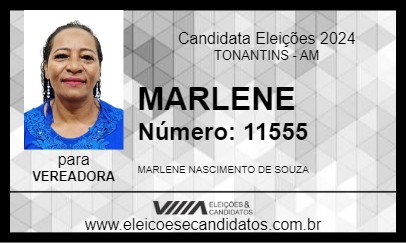 Candidato MARLENE 2024 - TONANTINS - Eleições