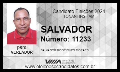 Candidato SALVADOR 2024 - TONANTINS - Eleições