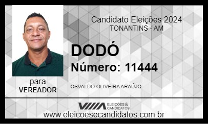 Candidato DODÓ 2024 - TONANTINS - Eleições