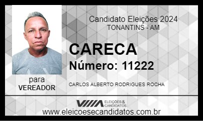 Candidato CARECA 2024 - TONANTINS - Eleições