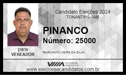 Candidato PINANCO 2024 - TONANTINS - Eleições