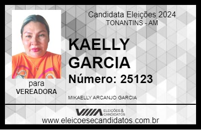 Candidato KAELLY GARCIA 2024 - TONANTINS - Eleições