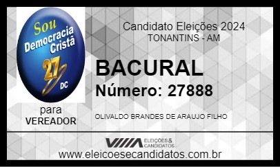 Candidato BACURAL 2024 - TONANTINS - Eleições