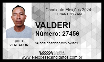 Candidato VALDERI 2024 - TONANTINS - Eleições