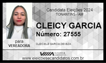 Candidato CLEICY GARCIA 2024 - TONANTINS - Eleições