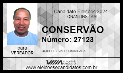 Candidato CONSERVÃO 2024 - TONANTINS - Eleições