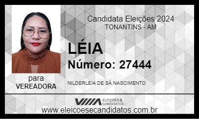 Candidato LÉIA 2024 - TONANTINS - Eleições