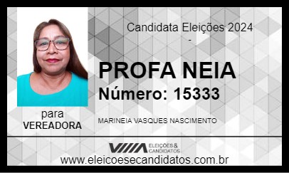 Candidato PROFA NEIA 2024 - TONANTINS - Eleições