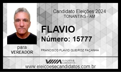 Candidato FLAVIO 2024 - TONANTINS - Eleições