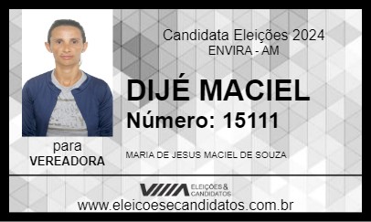 Candidato DIJÉ MACIEL 2024 - ENVIRA - Eleições