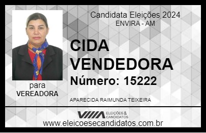 Candidato CIDA VENDEDORA 2024 - ENVIRA - Eleições