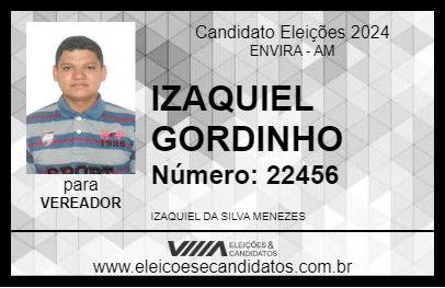 Candidato IZAQUIEL GORDINHO 2024 - ENVIRA - Eleições