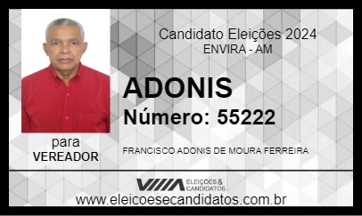 Candidato ADONIS 2024 - ENVIRA - Eleições