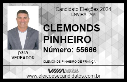 Candidato CLEMONDS PINHEIRO 2024 - ENVIRA - Eleições